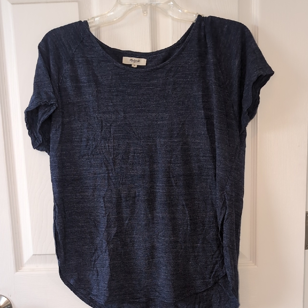Deep Blue Short Sleeve Top